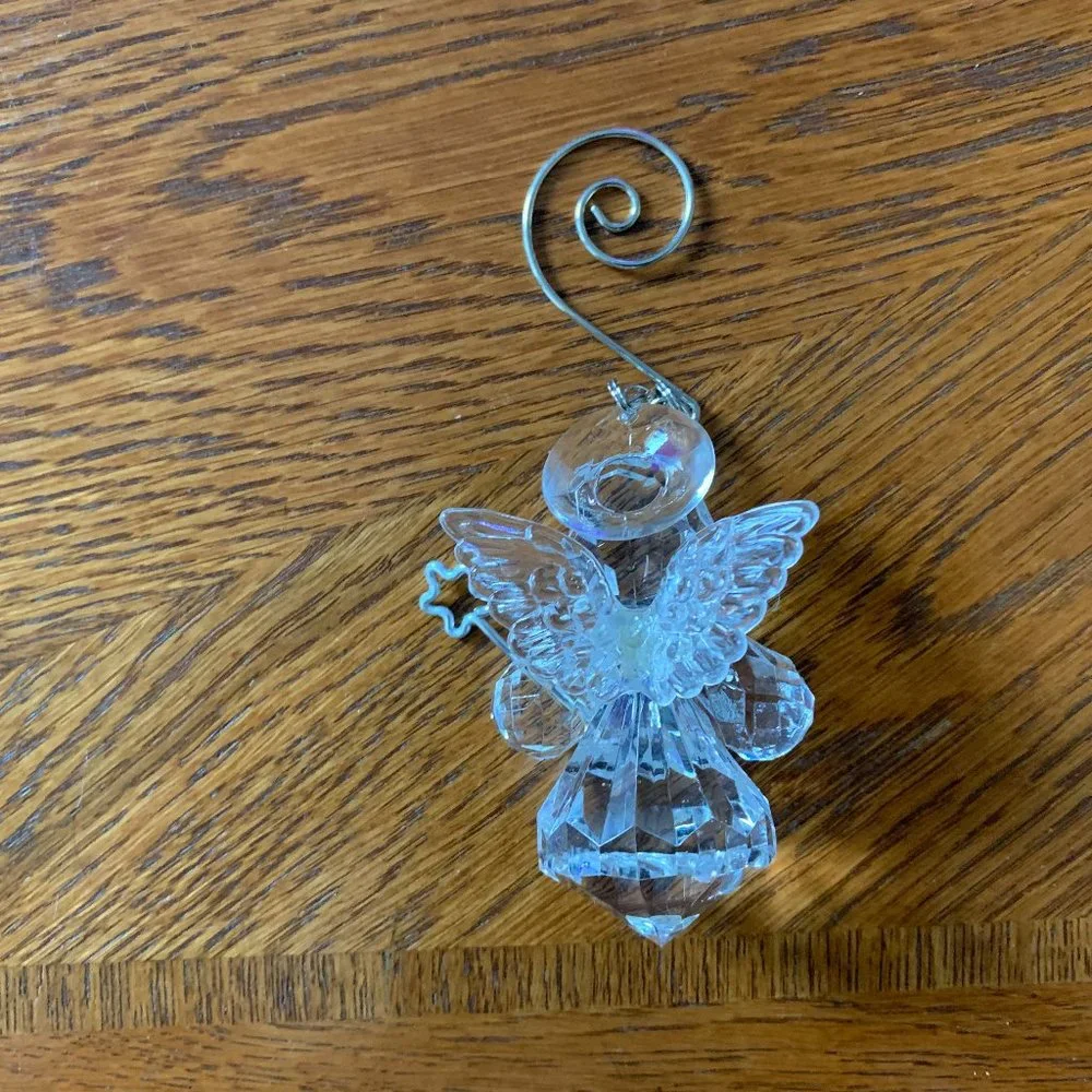 Clear Christmas Angel ornament